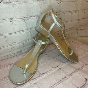 Elegant Silver Strappy Sandals